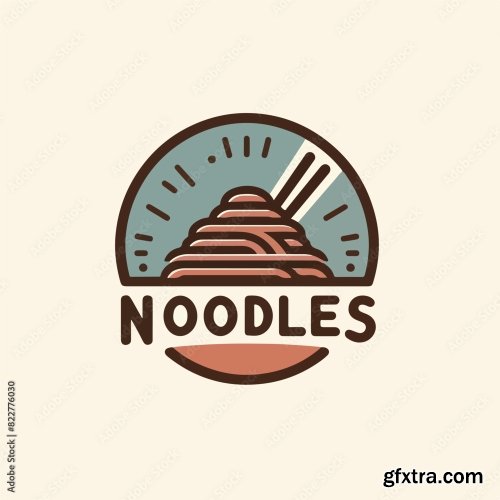 Noodle Logo With Noodle Text 25xAI