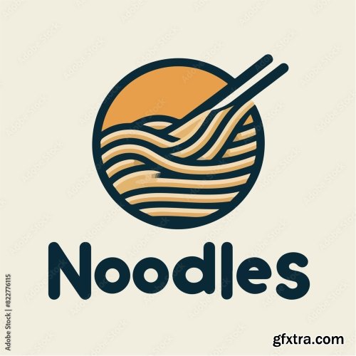 Noodle Logo With Noodle Text 25xAI