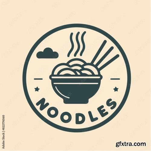 Noodle Logo With Noodle Text 25xAI