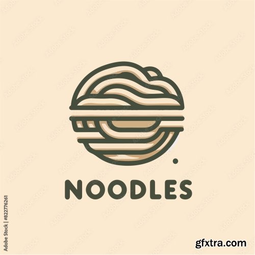 Noodle Logo With Noodle Text 25xAI