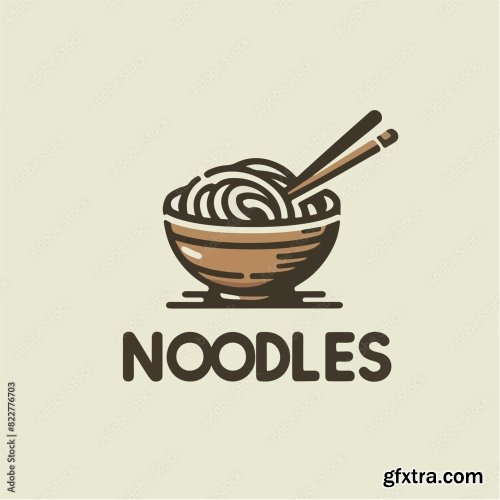 Noodle Logo With Noodle Text 25xAI