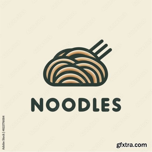 Noodle Logo With Noodle Text 25xAI