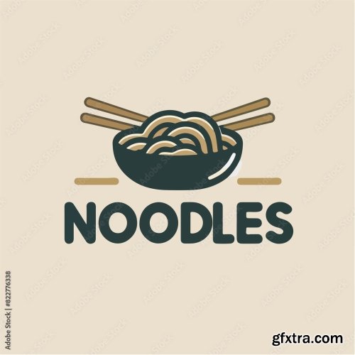 Noodle Logo With Noodle Text 25xAI