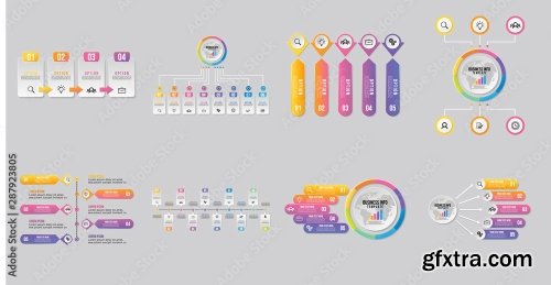 Set Of Infographics Elements Vector Design Template 25xAI