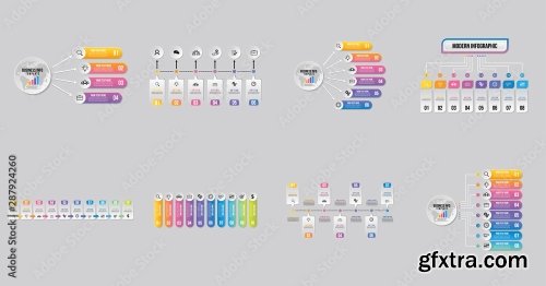 Set Of Infographics Elements Vector Design Template 25xAI