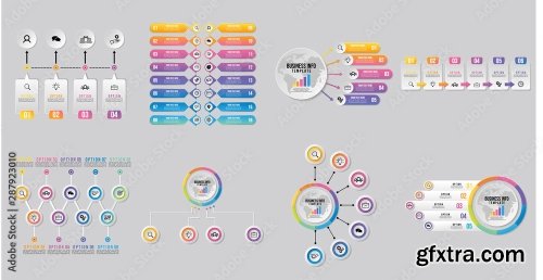 Set Of Infographics Elements Vector Design Template 25xAI