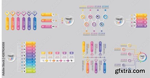 Set Of Infographics Elements Vector Design Template 25xAI