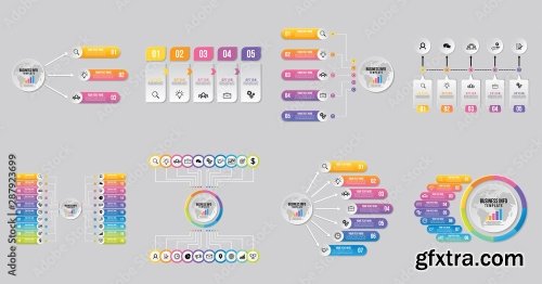 Set Of Infographics Elements Vector Design Template 25xAI