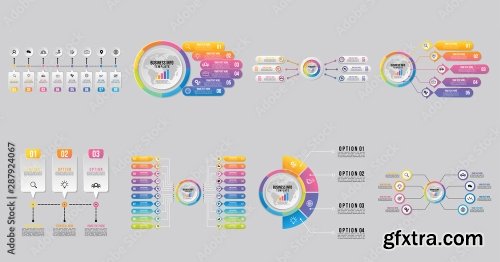 Set Of Infographics Elements Vector Design Template 25xAI