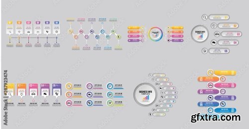 Set Of Infographics Elements Vector Design Template 25xAI