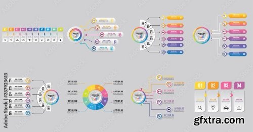 Set Of Infographics Elements Vector Design Template 25xAI