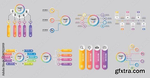 Set Of Infographics Elements Vector Design Template 25xAI