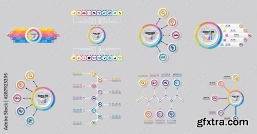 Set Of Infographics Elements Vector Design Template 25xAI