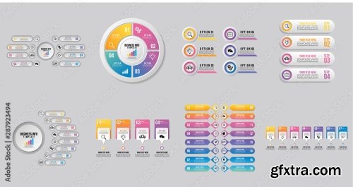 Set Of Infographics Elements Vector Design Template 25xAI