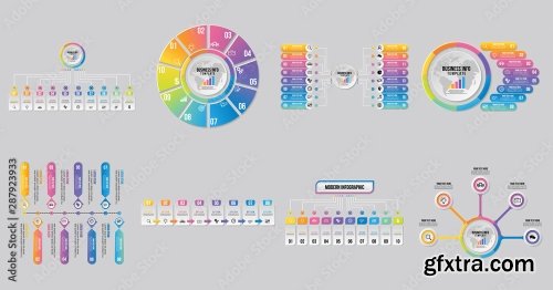 Set Of Infographics Elements Vector Design Template 25xAI