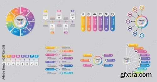 Set Of Infographics Elements Vector Design Template 25xAI