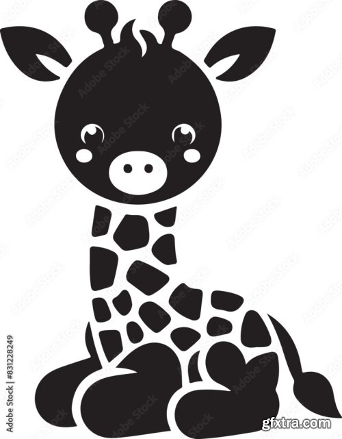 Cute Baby Giraffe 25xAI