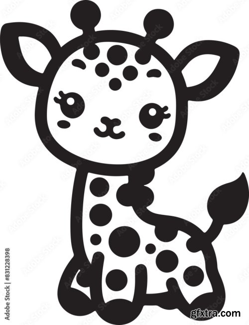 Cute Baby Giraffe 25xAI