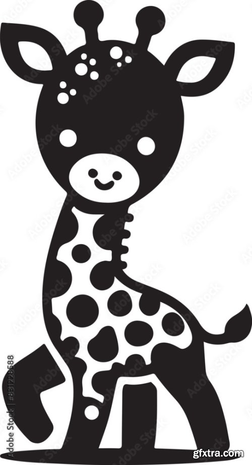 Cute Baby Giraffe 25xAI