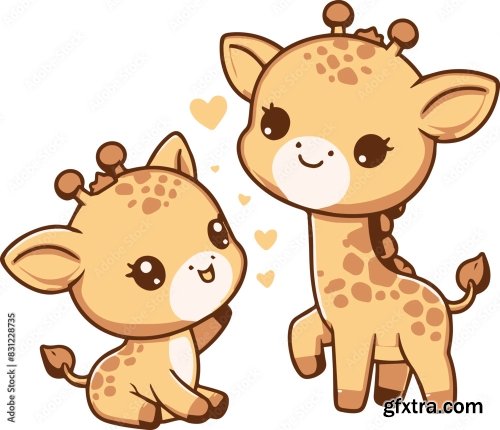 Cute Baby Giraffe 25xAI