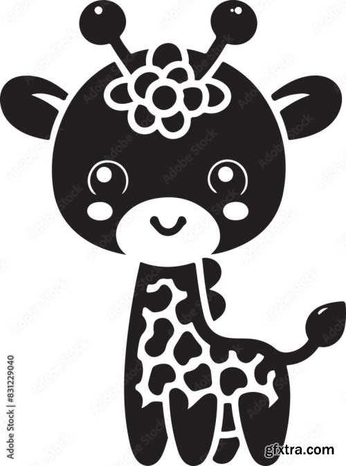 Cute Baby Giraffe 25xAI