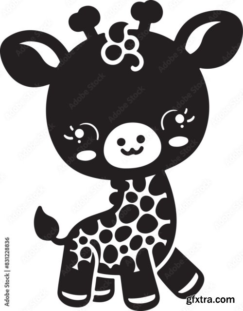 Cute Baby Giraffe 25xAI