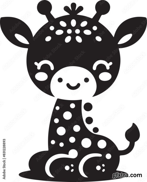 Cute Baby Giraffe 25xAI