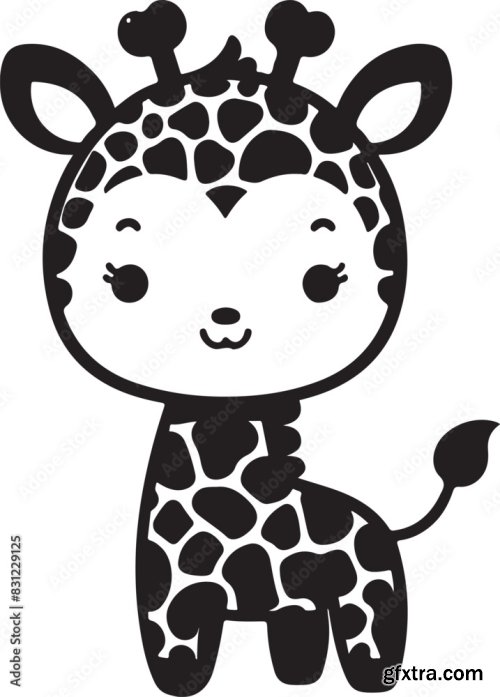 Cute Baby Giraffe 25xAI