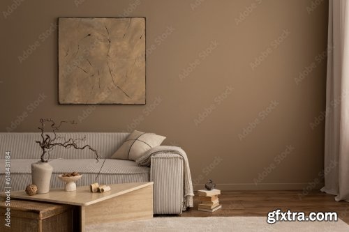 Warm And Cozy Living Room Interior 25xJPEG