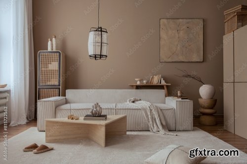 Warm And Cozy Living Room Interior 25xJPEG