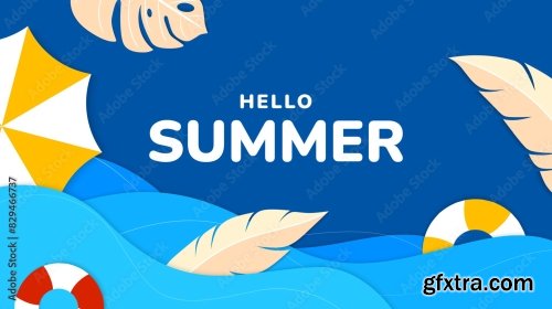 Colorful Summer Background 5xAI