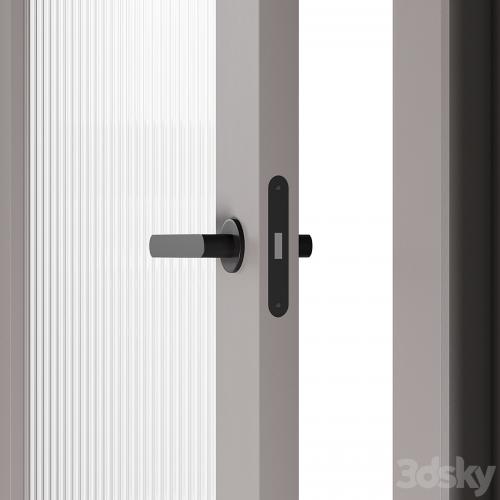 Interior doors with frame and fittings