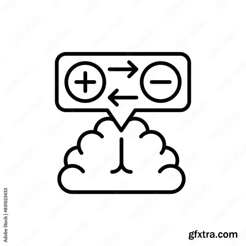 Bipolar Disorder Outline Icons 9xSVG