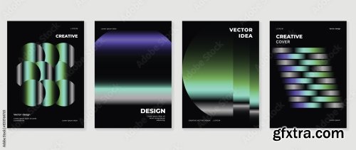 Abstract Gradient Poster Background Vector Set 25xAI