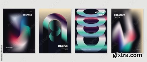 Abstract Gradient Poster Background Vector Set 25xAI