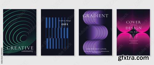 Abstract Gradient Poster Background Vector Set 25xAI