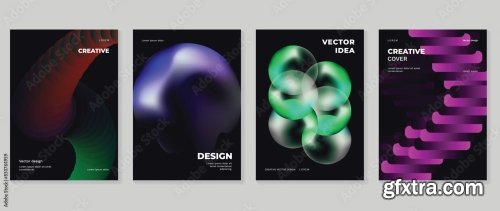 Abstract Gradient Poster Background Vector Set 25xAI