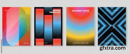 Abstract Gradient Poster Background Vector Set 25xAI