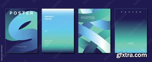 Abstract Gradient Poster Background Vector Set 25xAI