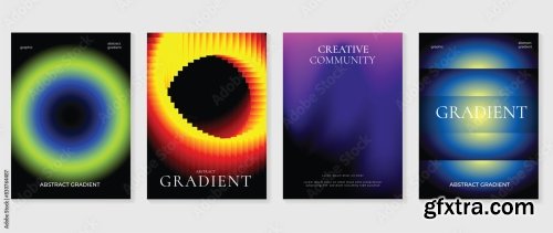 Abstract Gradient Poster Background Vector Set 25xAI