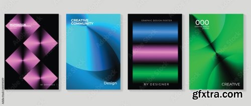 Abstract Gradient Poster Background Vector Set 25xAI