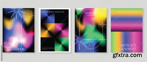 Abstract Gradient Poster Background Vector Set 25xAI