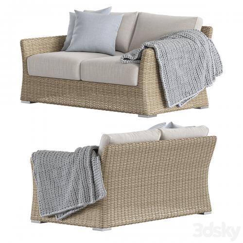 Lavita Outdoor / Savannah Outdoor Wicker Two Seater Sofa