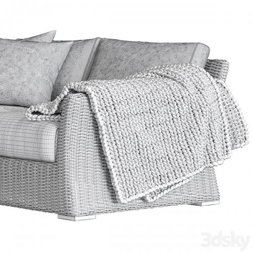 Lavita Outdoor / Savannah Outdoor Wicker Two Seater Sofa