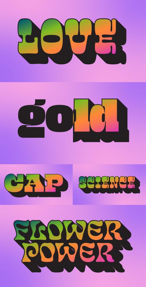 Bold 3D Gradient Text Effect