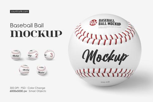 Baseball Ball Mockup Set