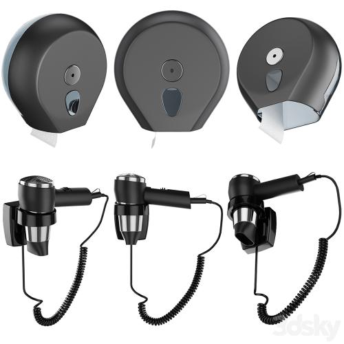 Accessories for public toilets black set 152 part 4