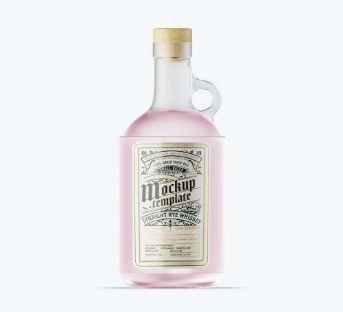 Set Liquor Bottle Mockup