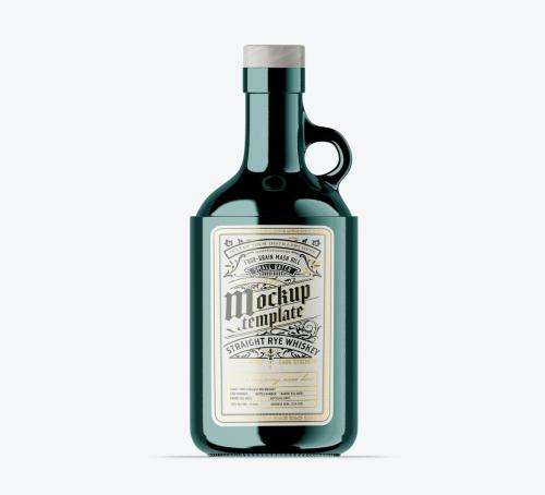 Set Liquor Bottle Mockup