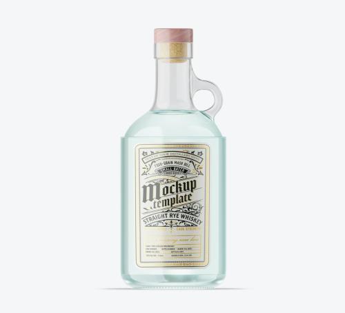 Set Liquor Bottle Mockup